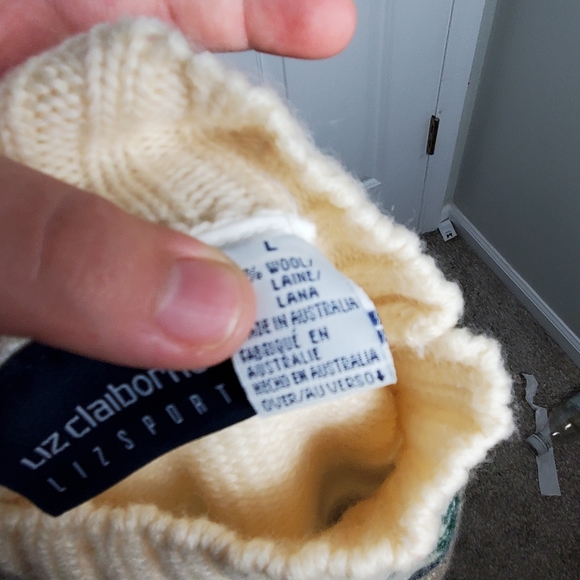 Liz Claiborne Wool Sweater Dee Pine Size  Large - Picture 4 of 4